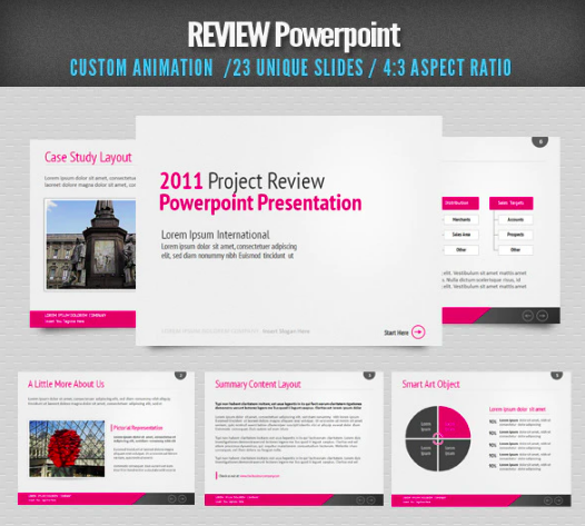 Project Management Review Template PowerPoint