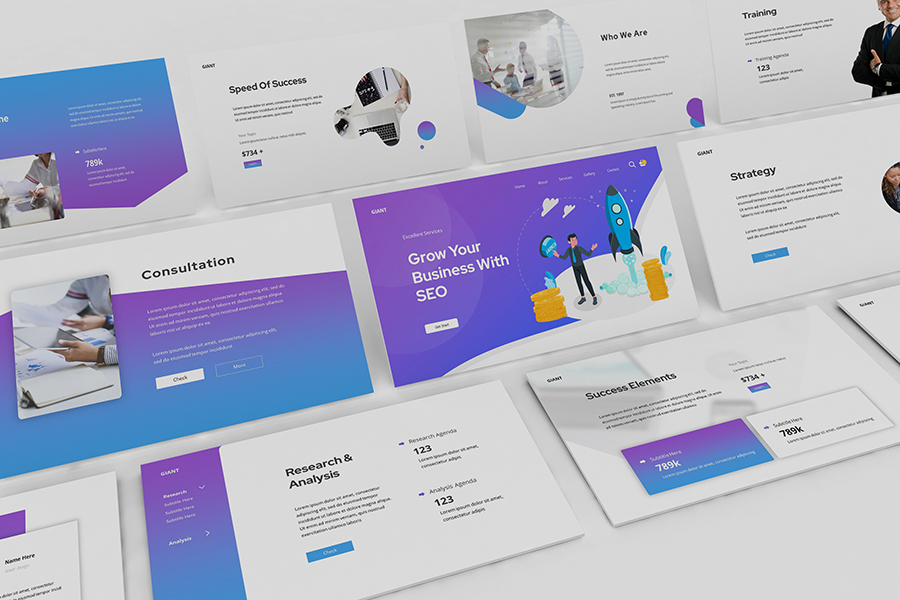 Modern SEO Google Slides Presentation Templates