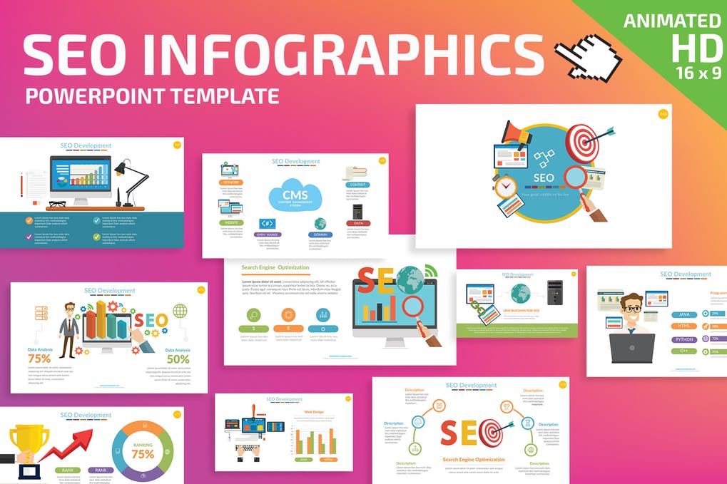 SEO Infographic PowerPoint Templates