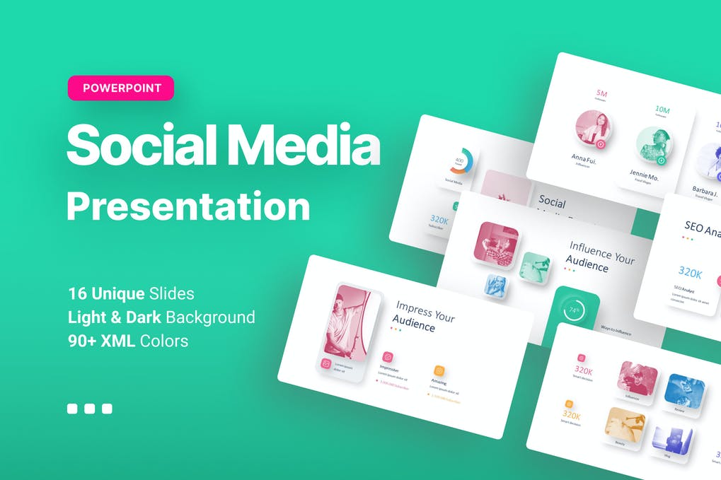 Social Media PowerPoint Template for Presentation