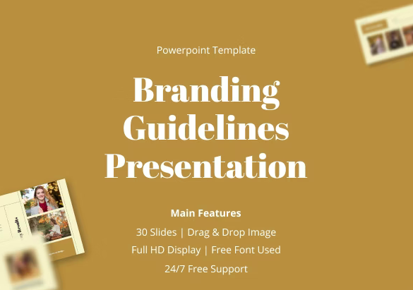 Stunning Brand Guideline PowerPoint Template