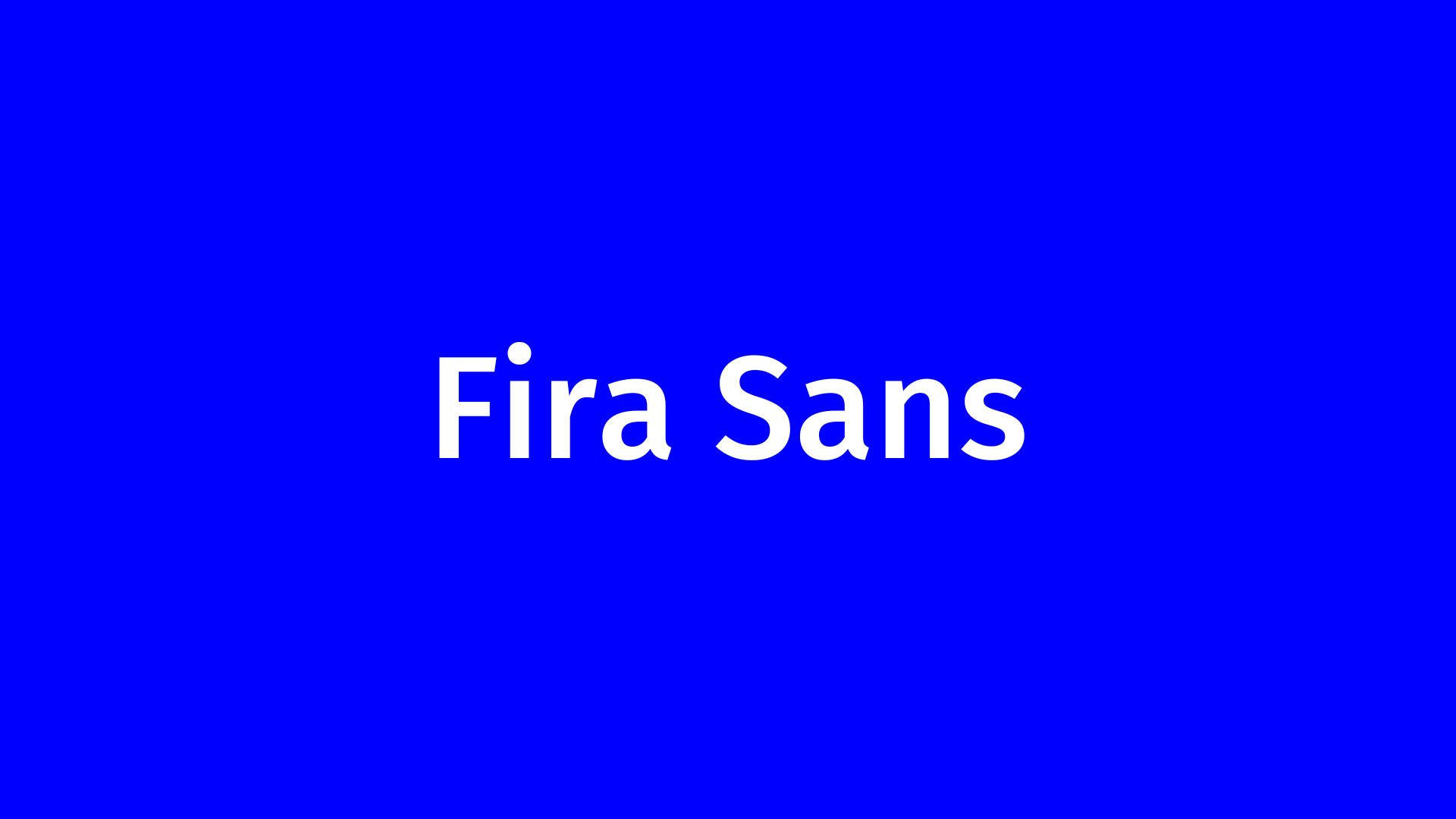 Fira Sans Font