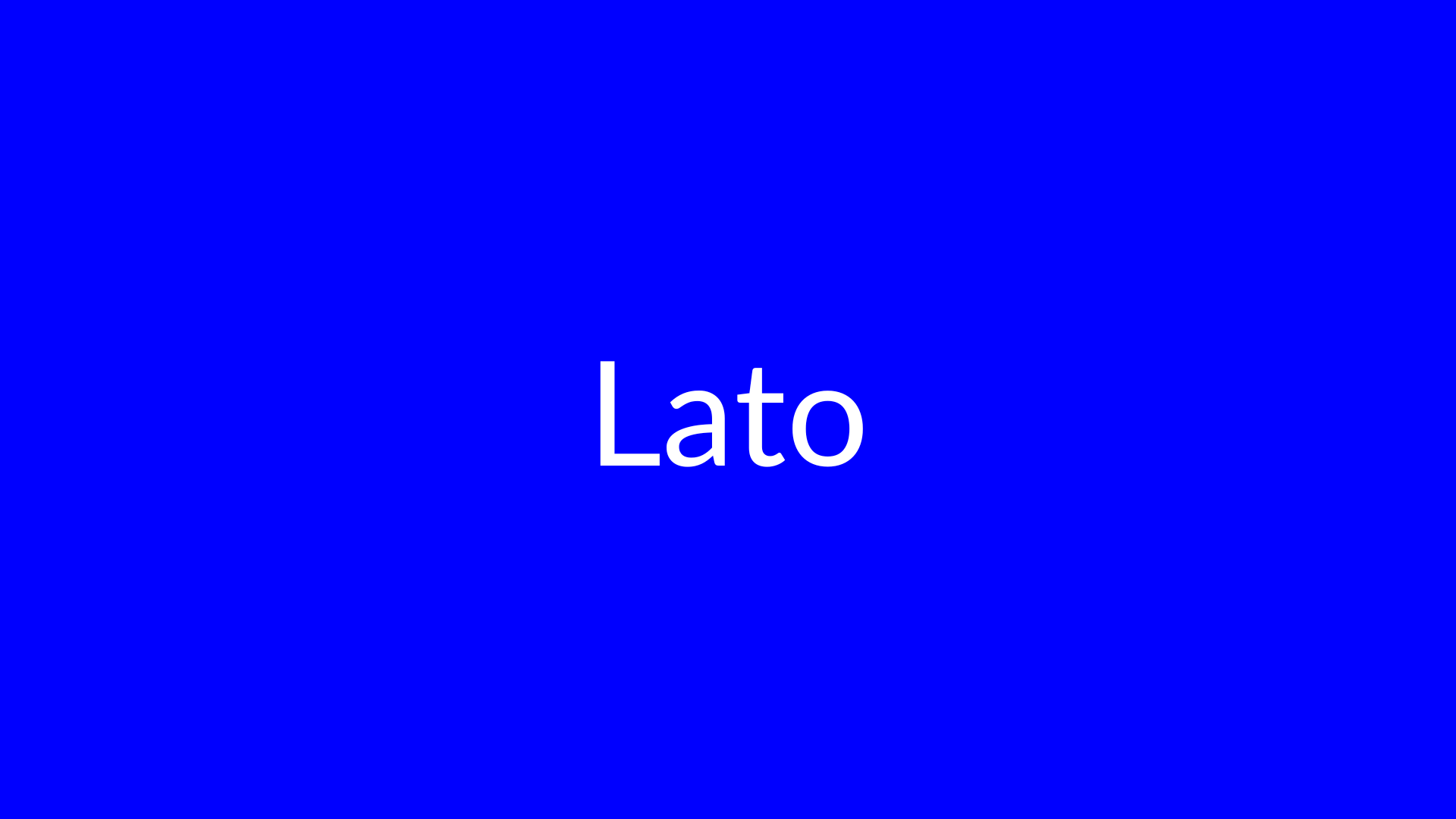 Font Lato