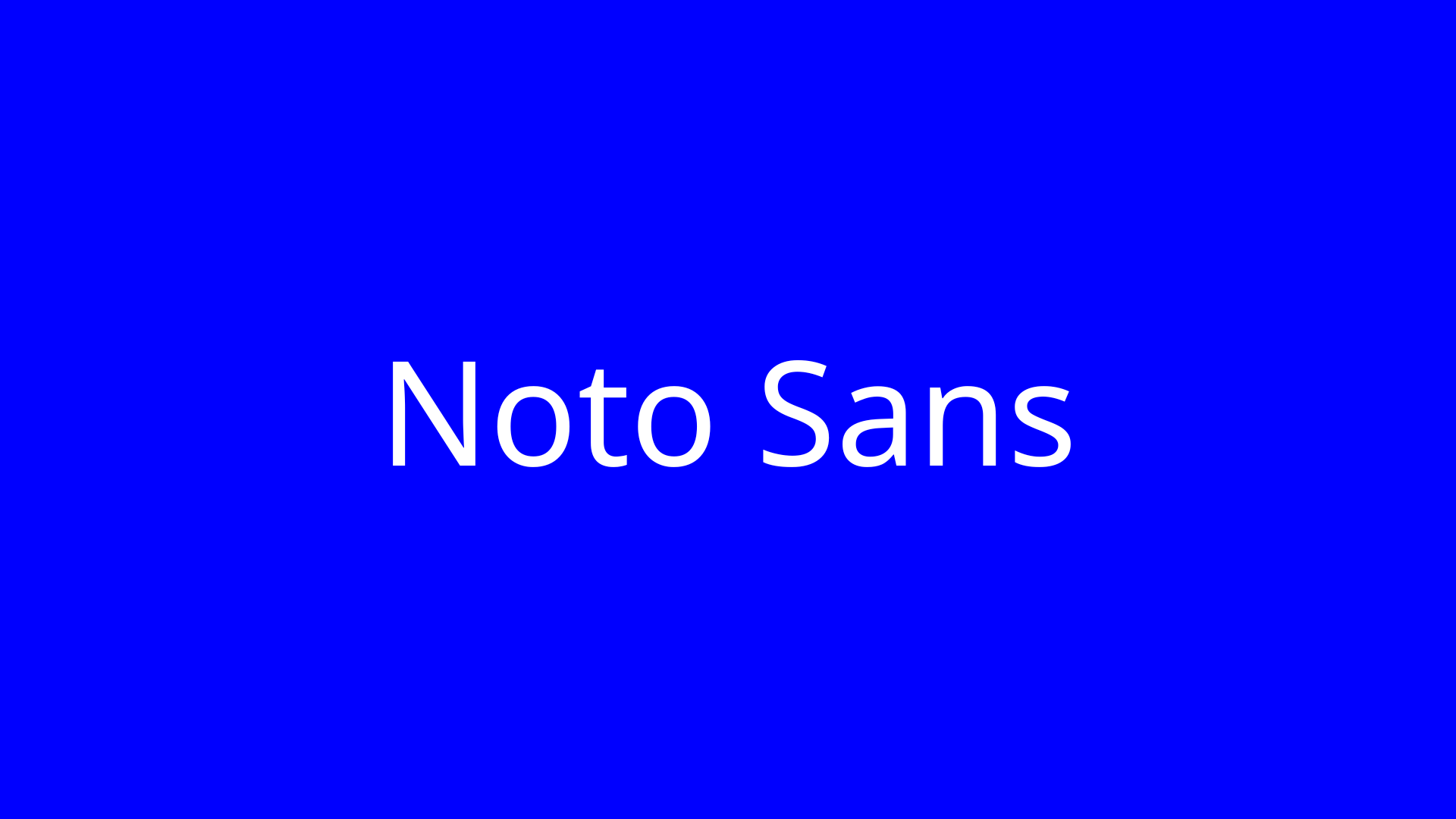 Noto Sans Font Style