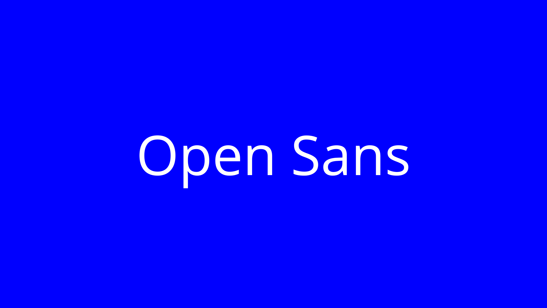 Open Sans Font Style