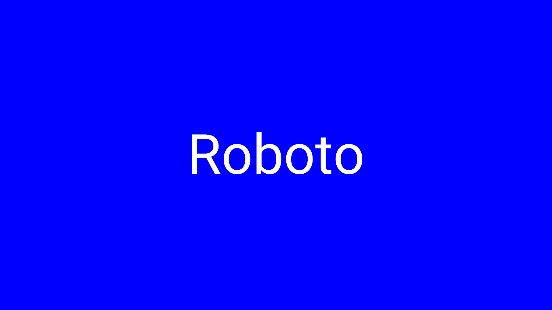 Roboto Font