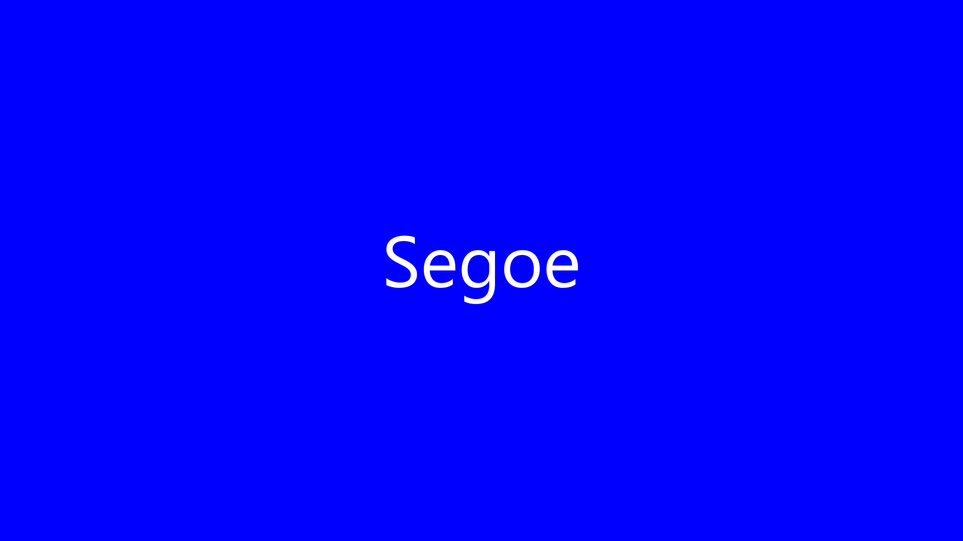 Segoe Font
