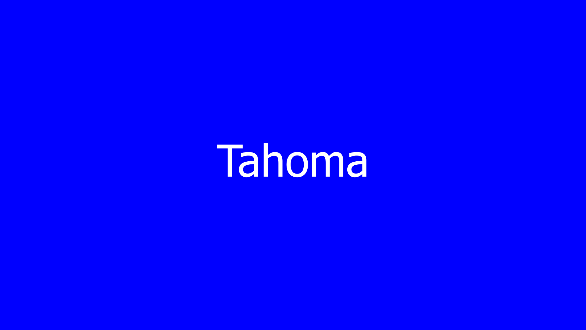 Font Tahoma